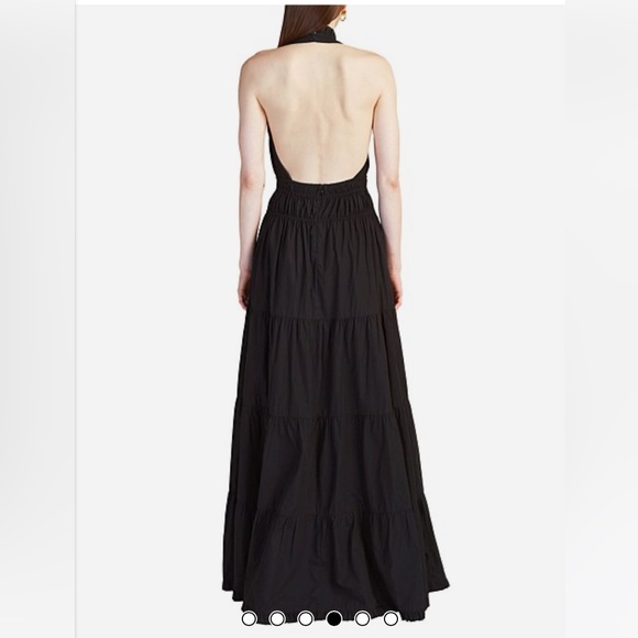 NWT MAGALI PASCAL Jaqueline Jacqueline COTTON tiered ruched maxi dress gown - Picture 7 of 16